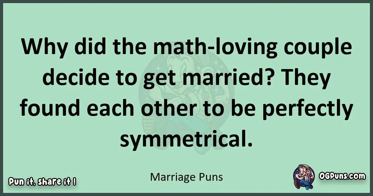 wordplay with Marriage puns