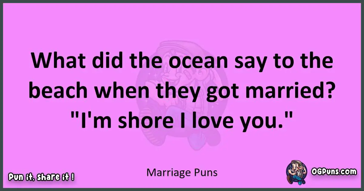 Marriage puns nice pun
