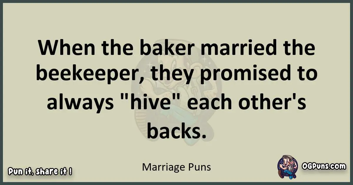 Marriage puns text wordplay