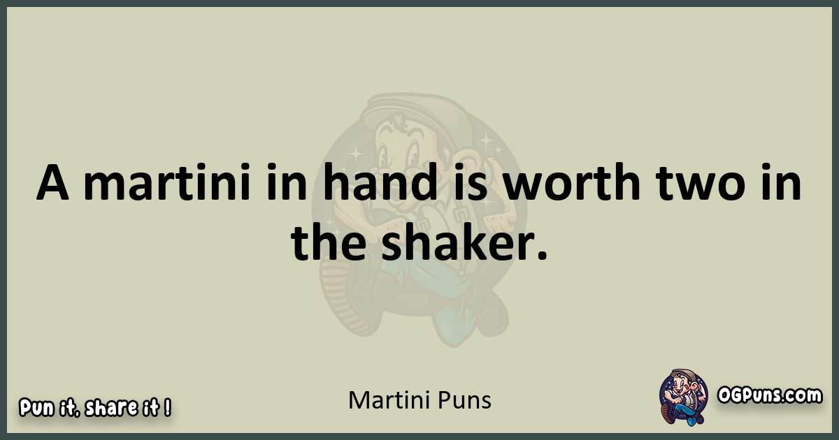 Martini puns text wordplay