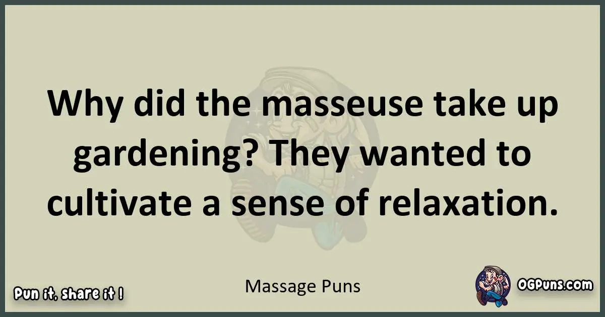 Massage puns text wordplay