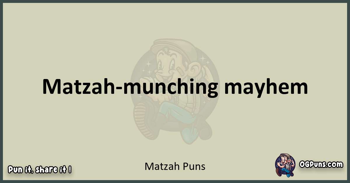 Matzah puns text wordplay