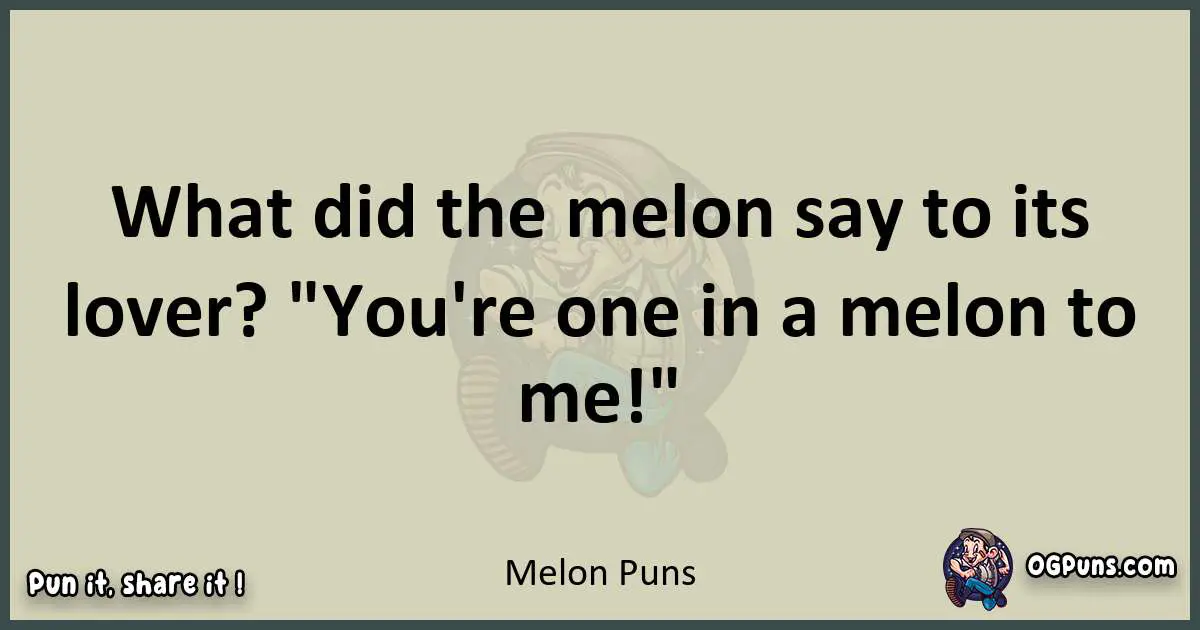 Melon puns text wordplay