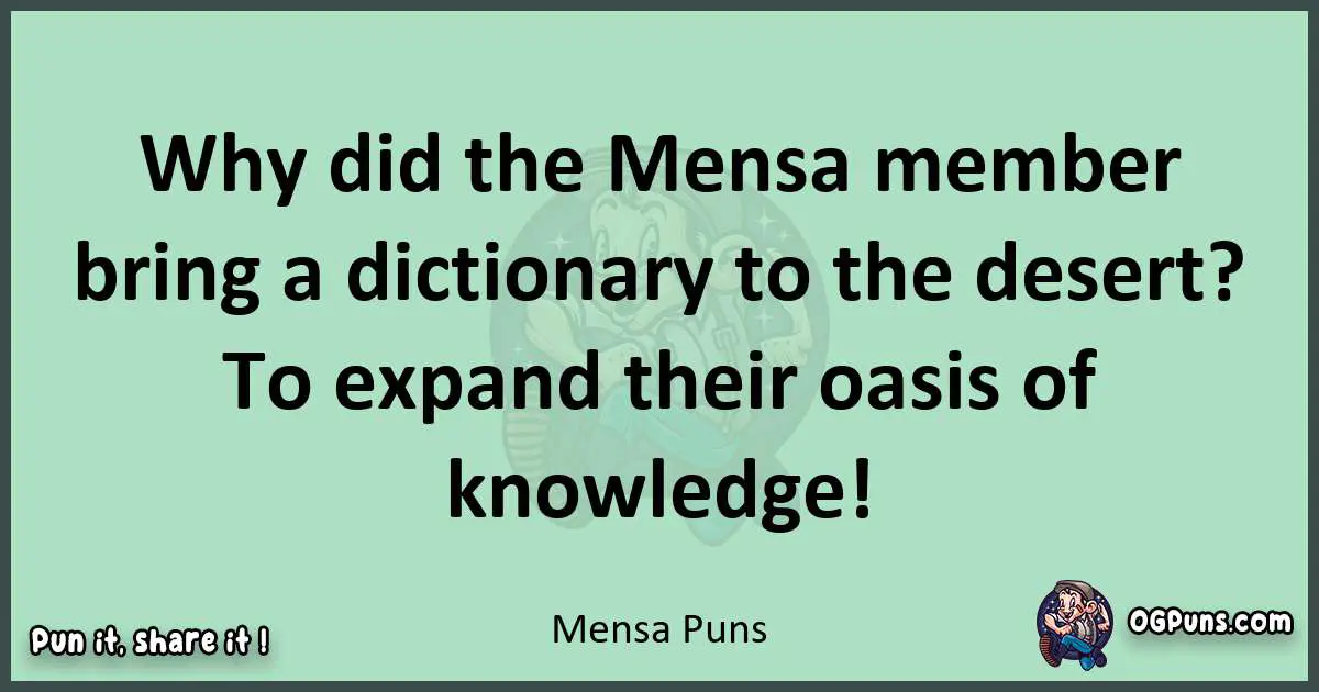 wordplay with Mensa puns