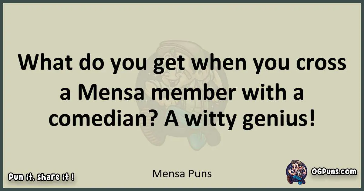 Mensa puns text wordplay