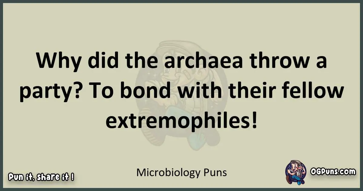Microbiology puns text wordplay