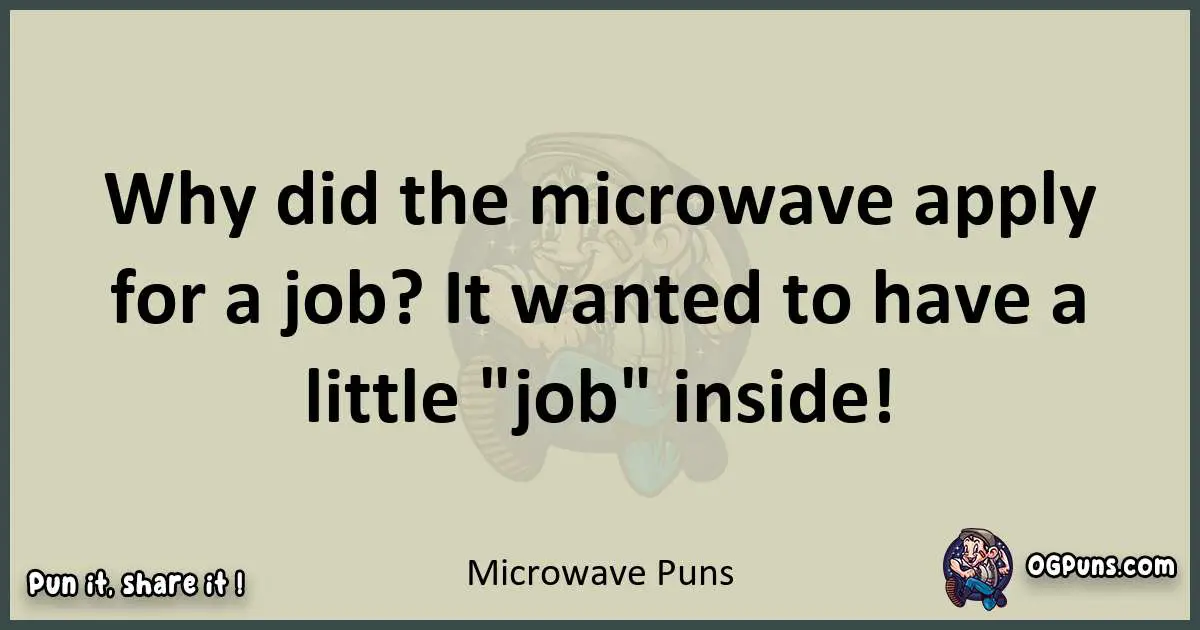 Microwave puns text wordplay