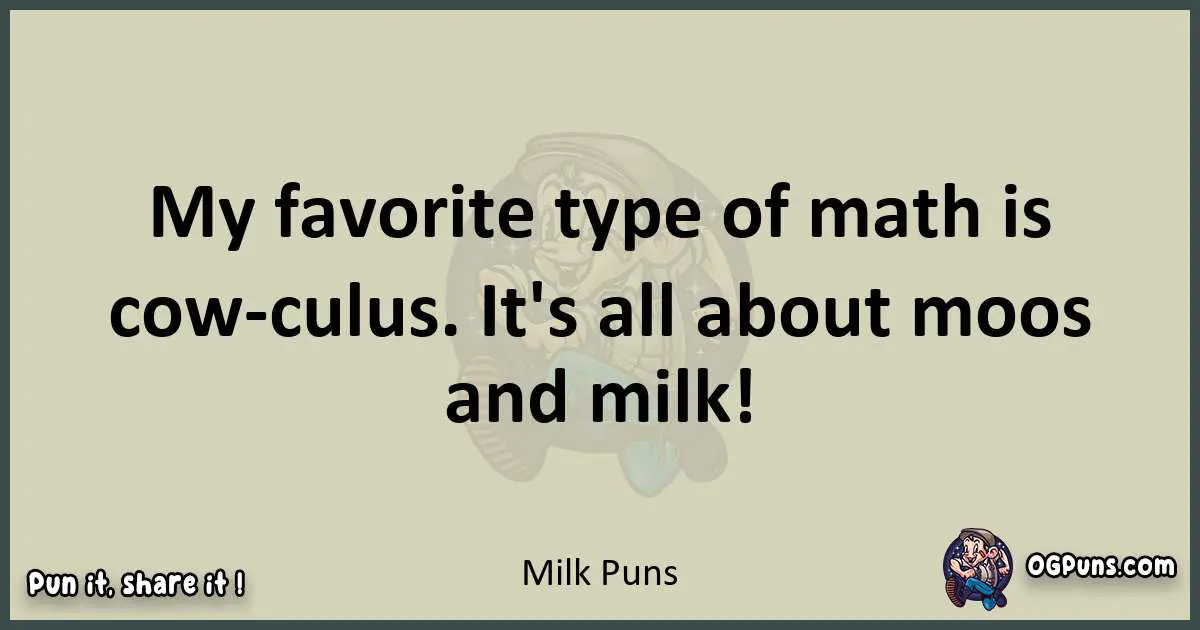 Milk puns text wordplay