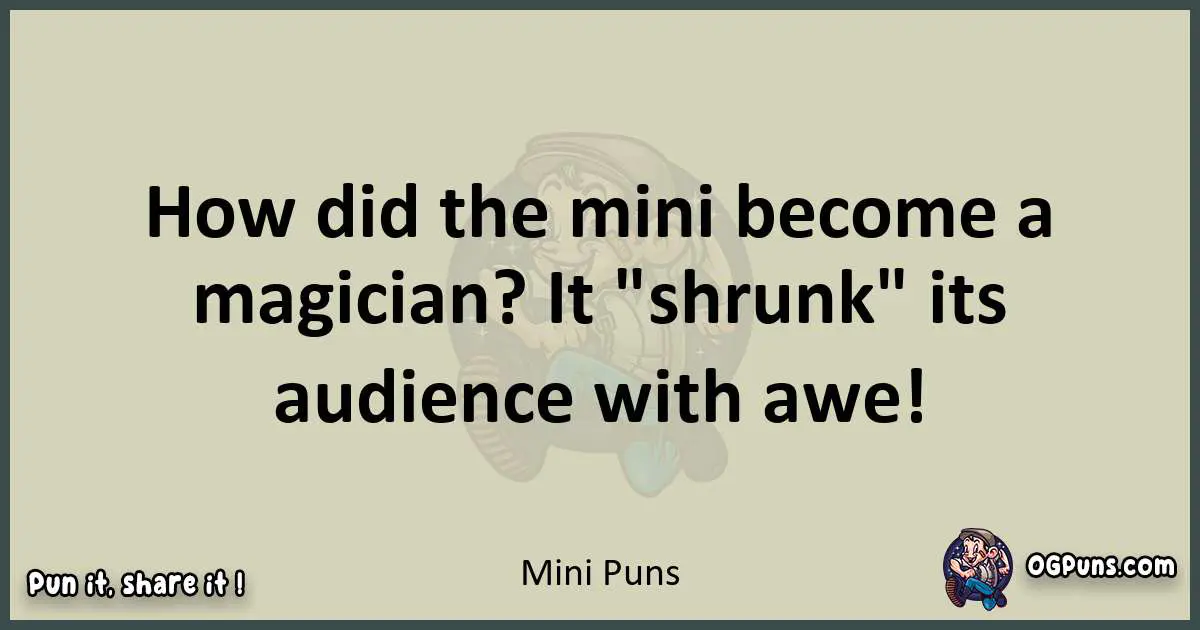 Mini puns text wordplay