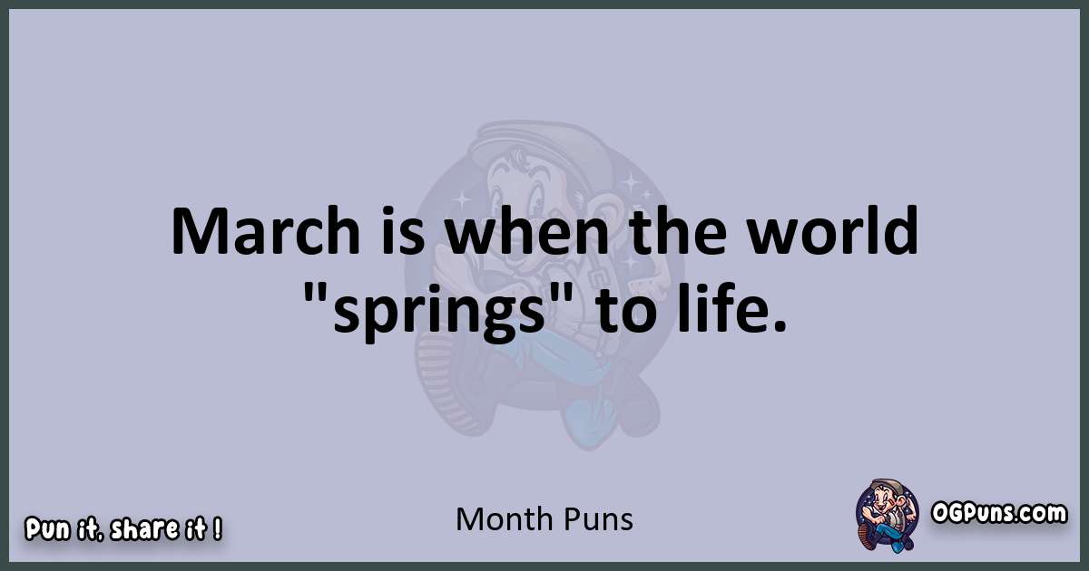 Textual pun with Month puns