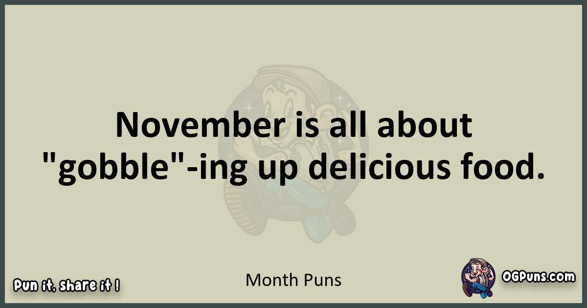 Month puns text wordplay