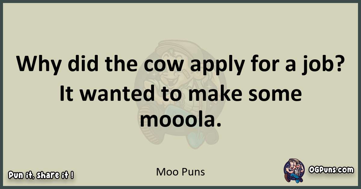 Moo puns text wordplay