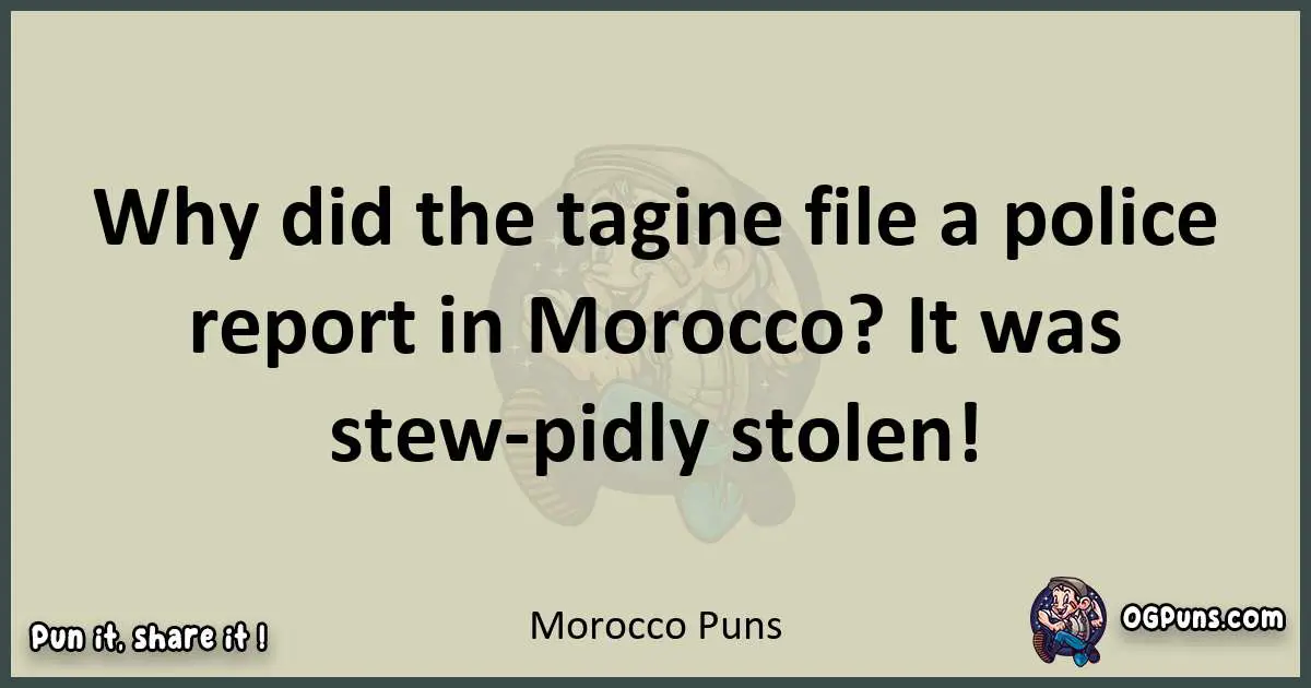 Morocco puns text wordplay