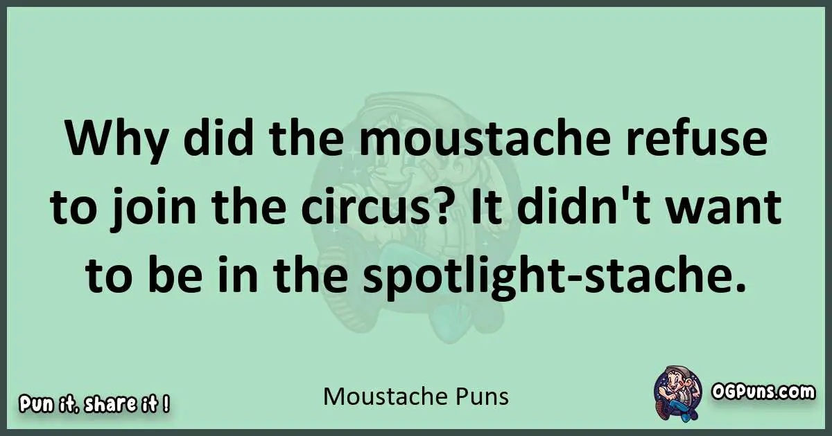 wordplay with Moustache puns