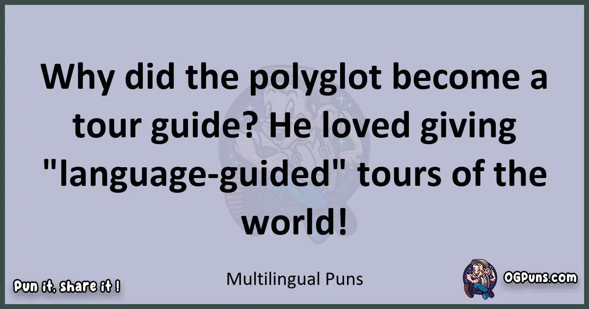 Textual pun with Multilingual puns