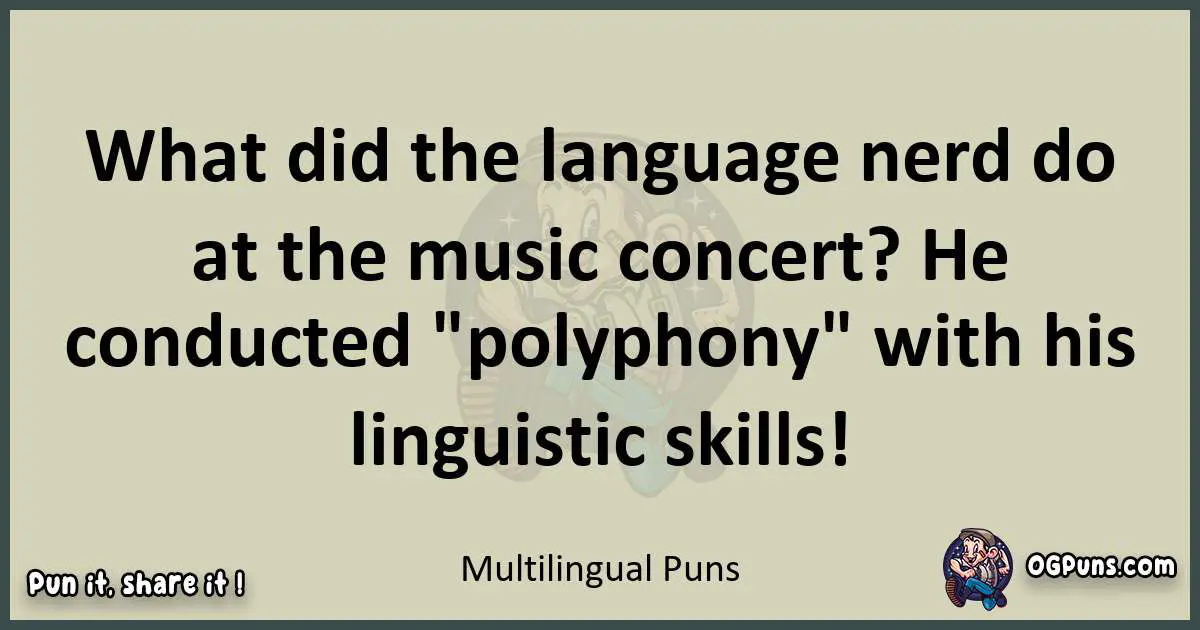 Multilingual puns text wordplay