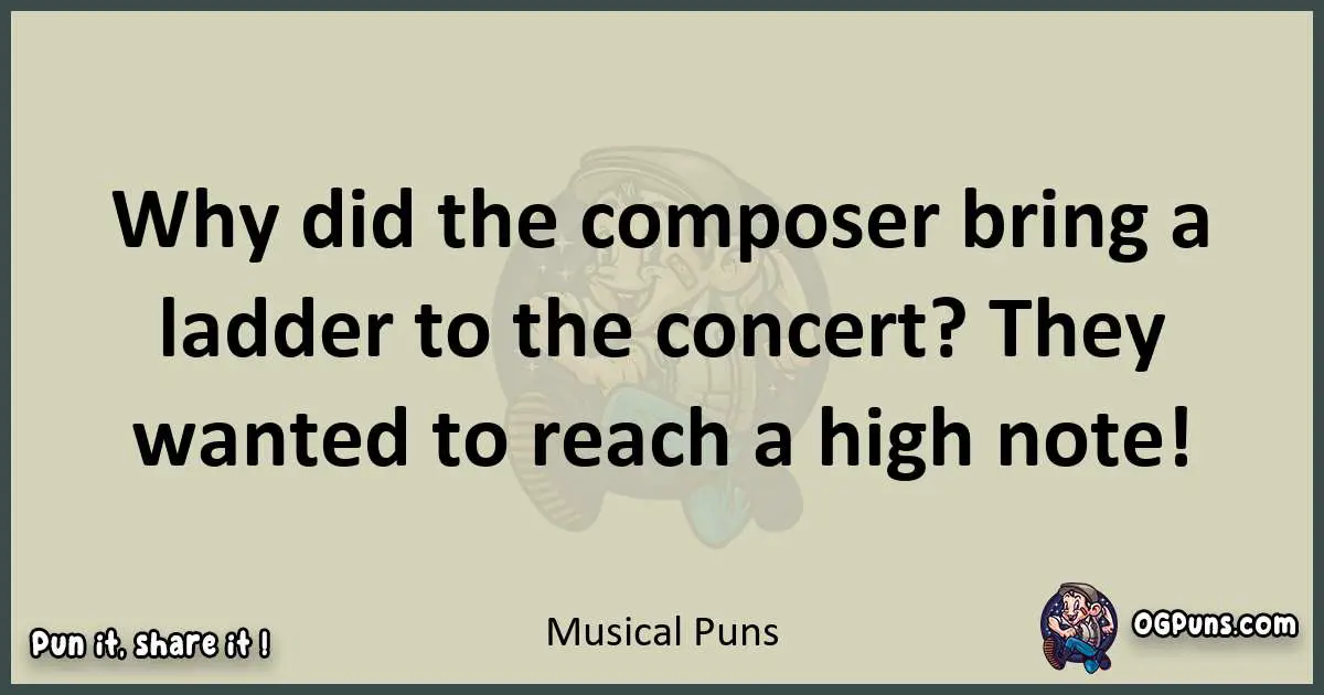 Musical puns text wordplay
