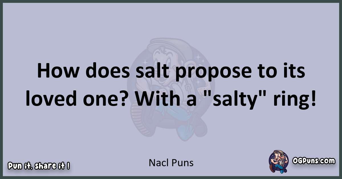Textual pun with Nacl puns