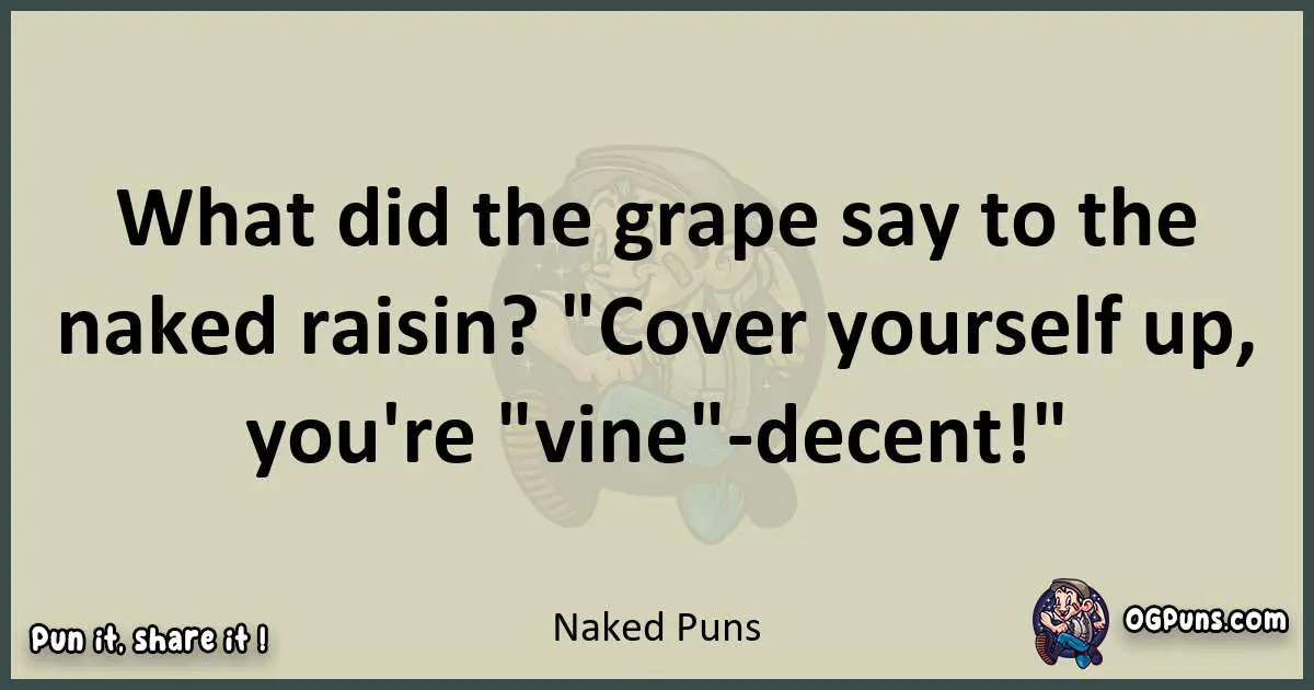 Naked puns text wordplay