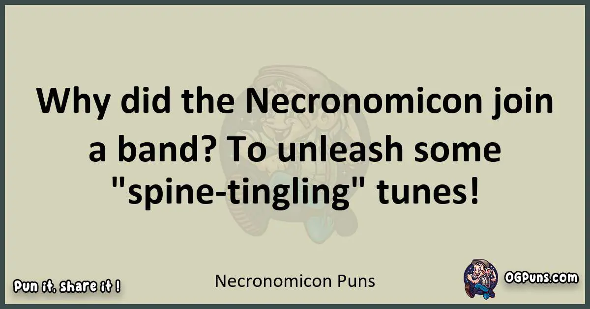 Necronomicon puns text wordplay