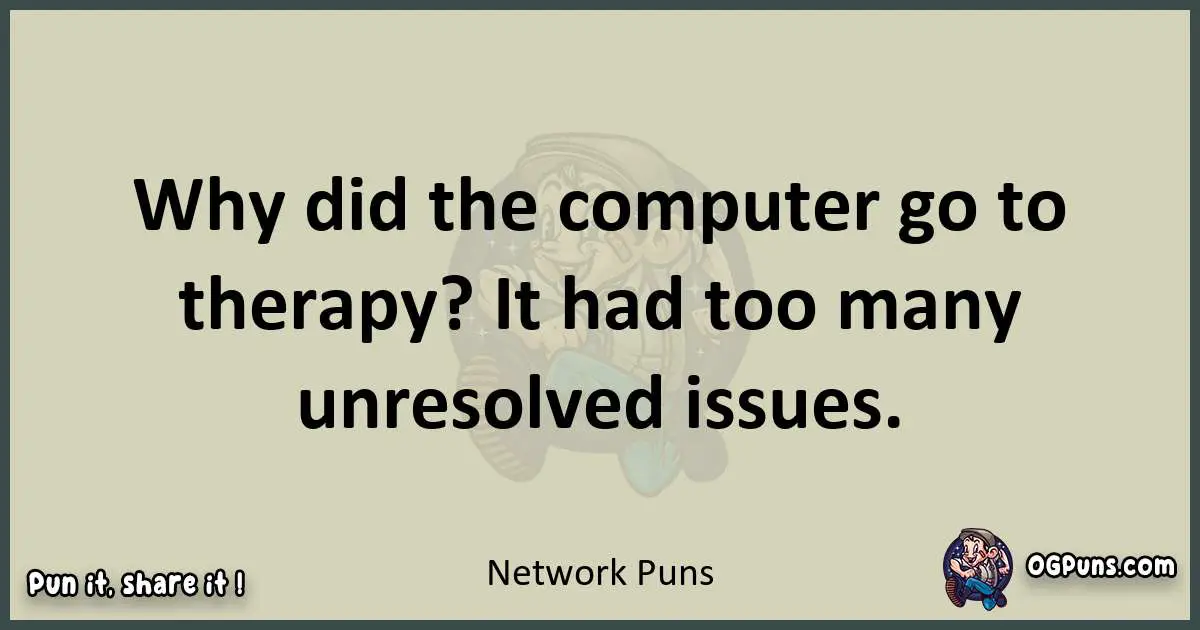 Network puns text wordplay