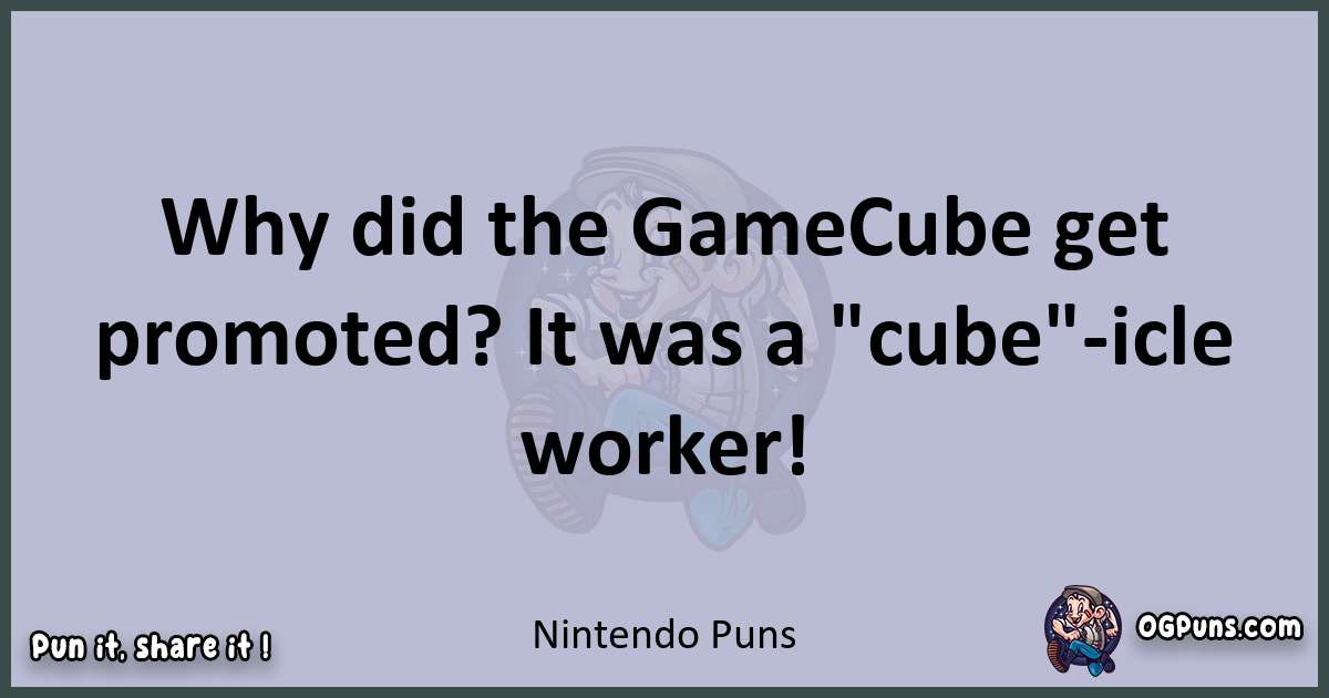 Textual pun with Nintendo puns
