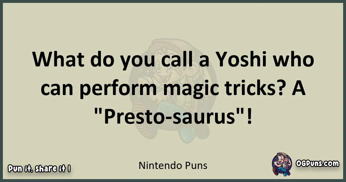 Nintendo puns text wordplay