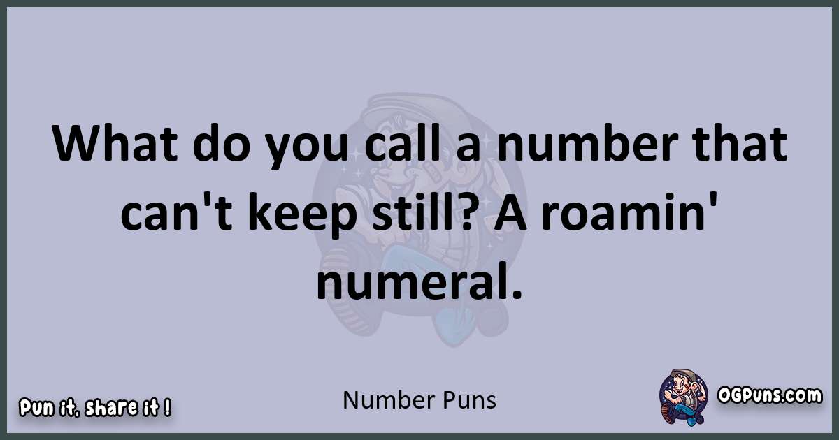 Textual pun with Number puns