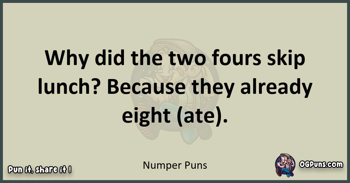 Numper puns text wordplay