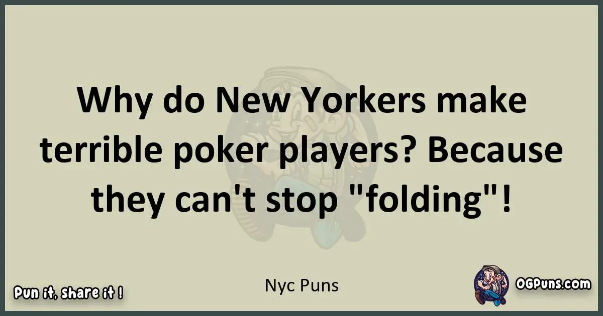 Nyc puns text wordplay