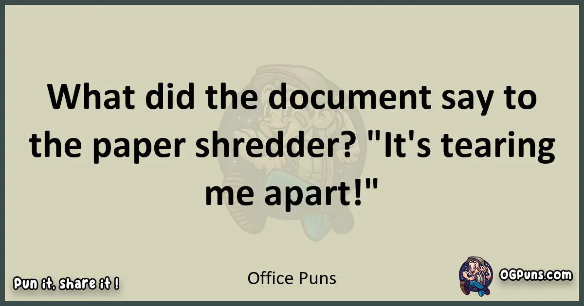 Office puns text wordplay