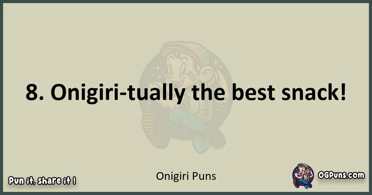 Onigiri puns text wordplay