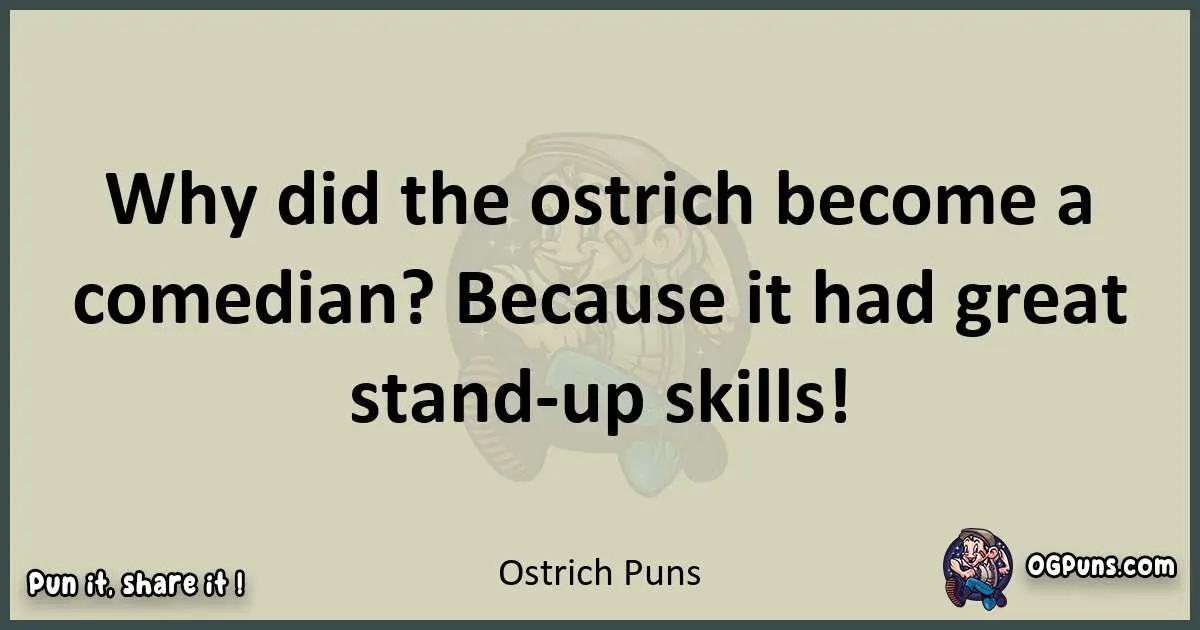 Ostrich puns text wordplay