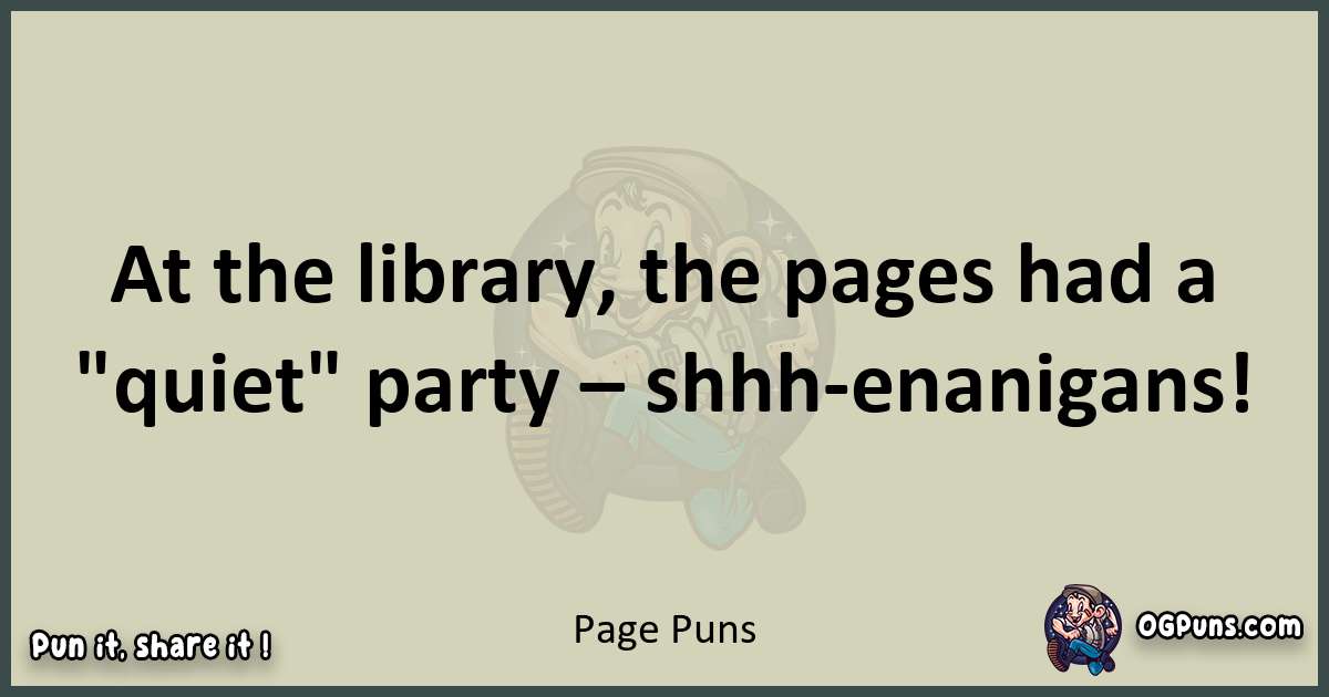 Page puns text wordplay