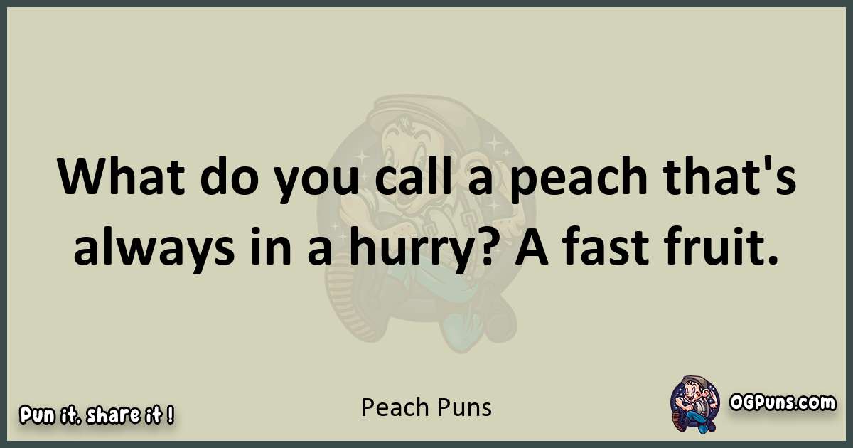 Peach puns text wordplay