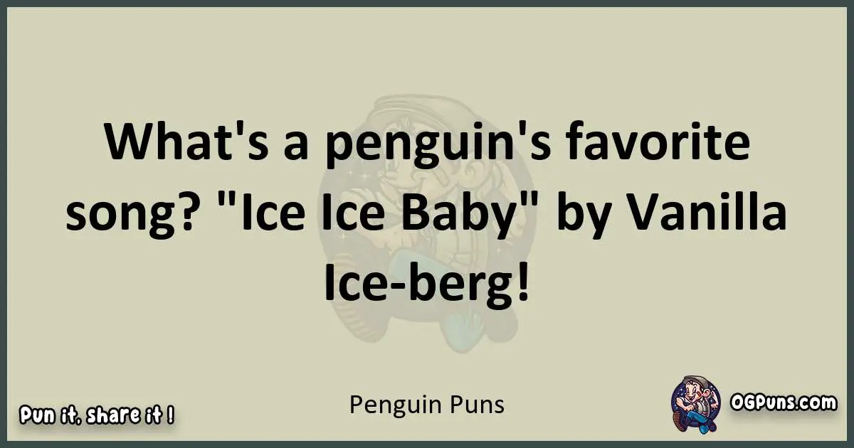 Penguin puns text wordplay