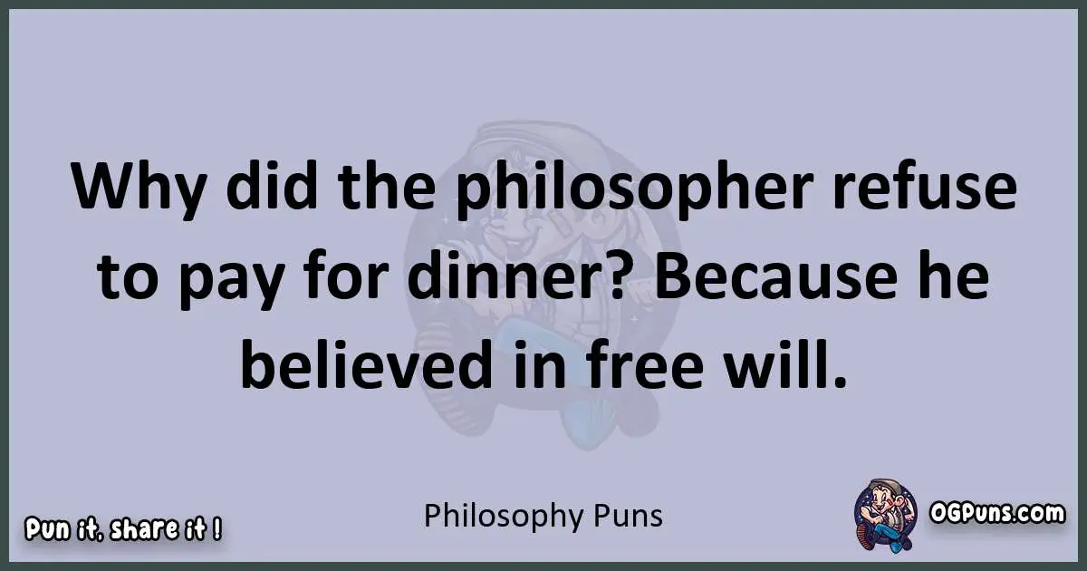 Textual pun with Philosophy puns