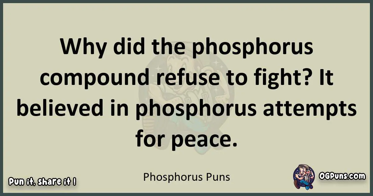 Phosphorus puns text wordplay