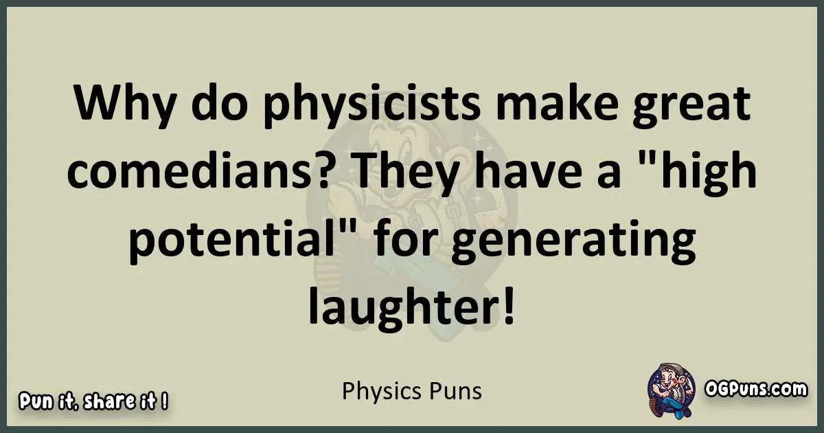 Physics puns text wordplay