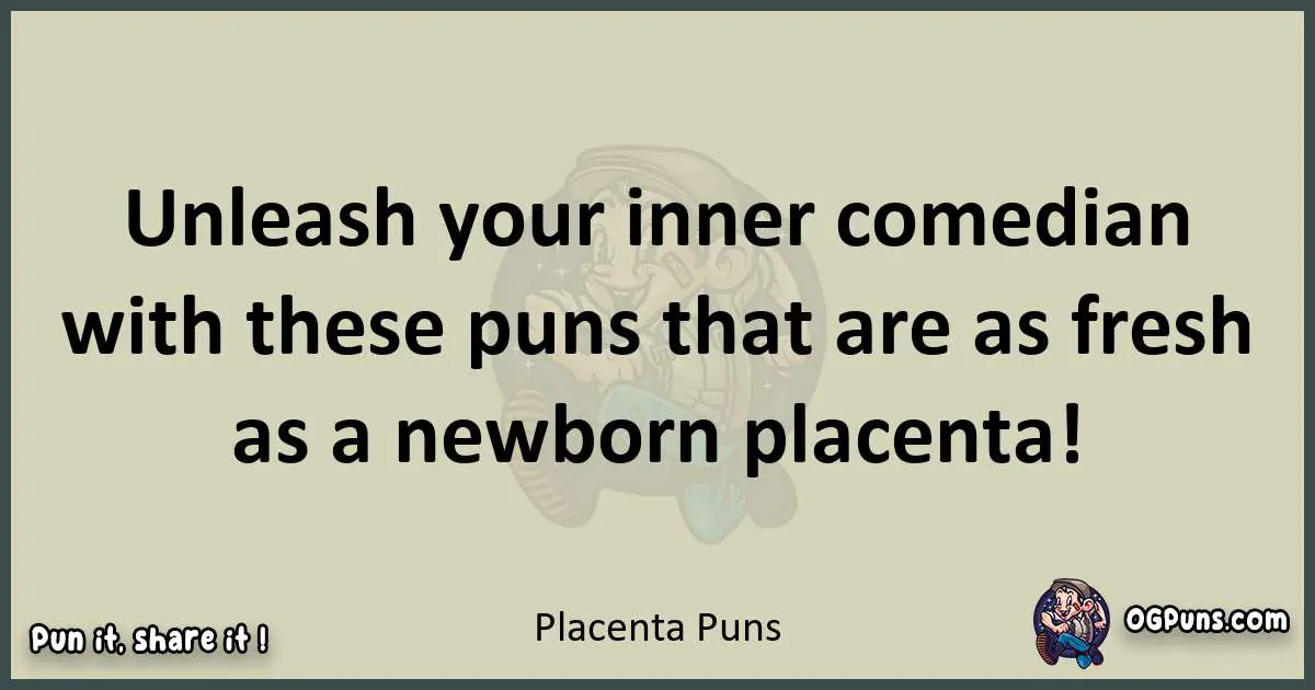 Placenta puns text wordplay