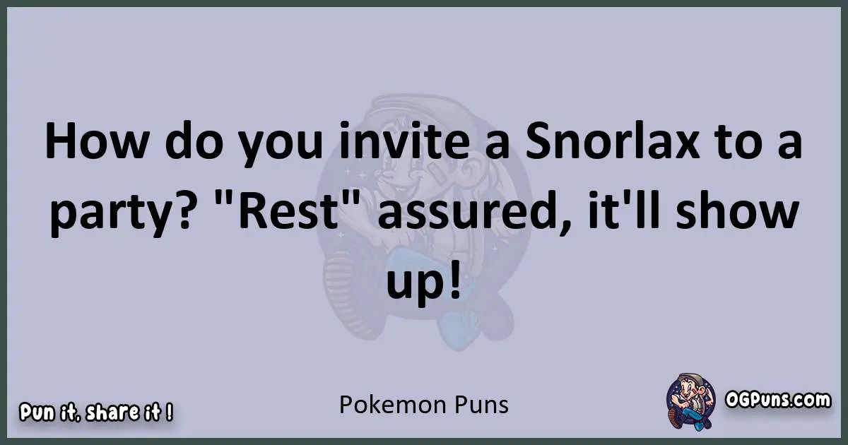 Textual pun with Pokemon puns
