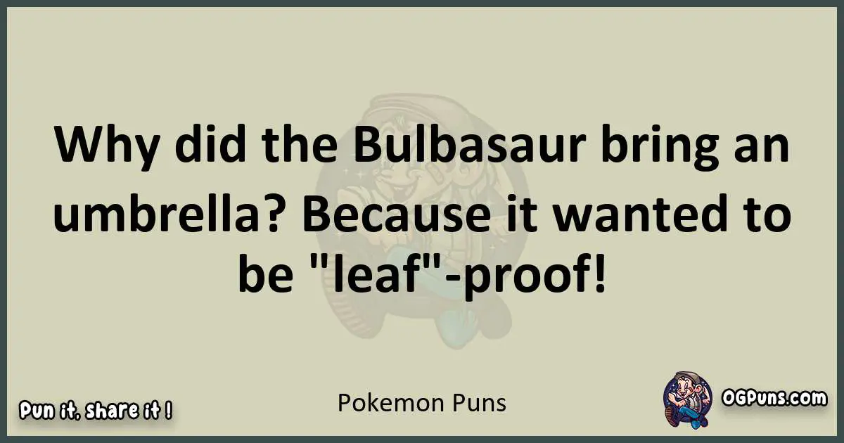 Pokemon puns text wordplay