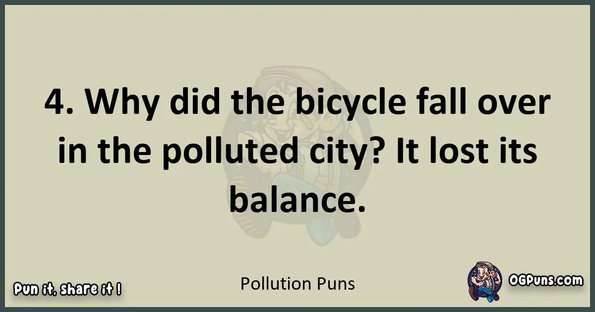 Pollution puns text wordplay