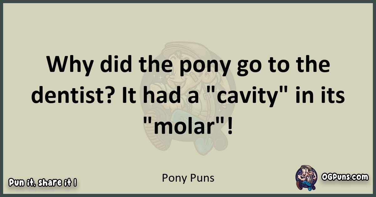 Pony puns text wordplay