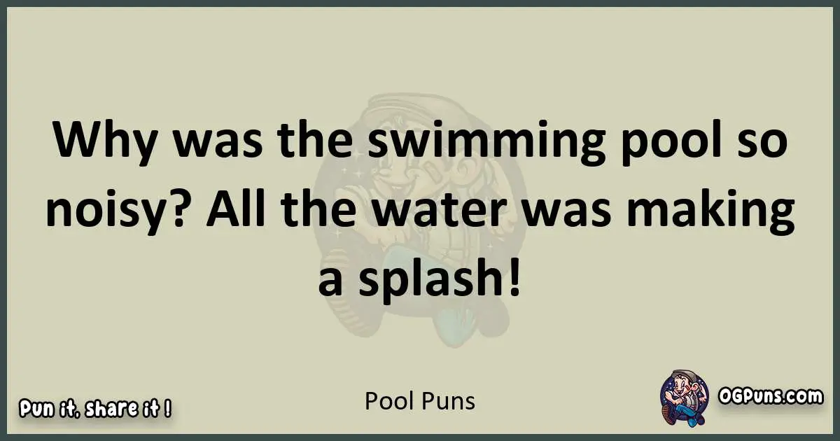 Pool puns text wordplay