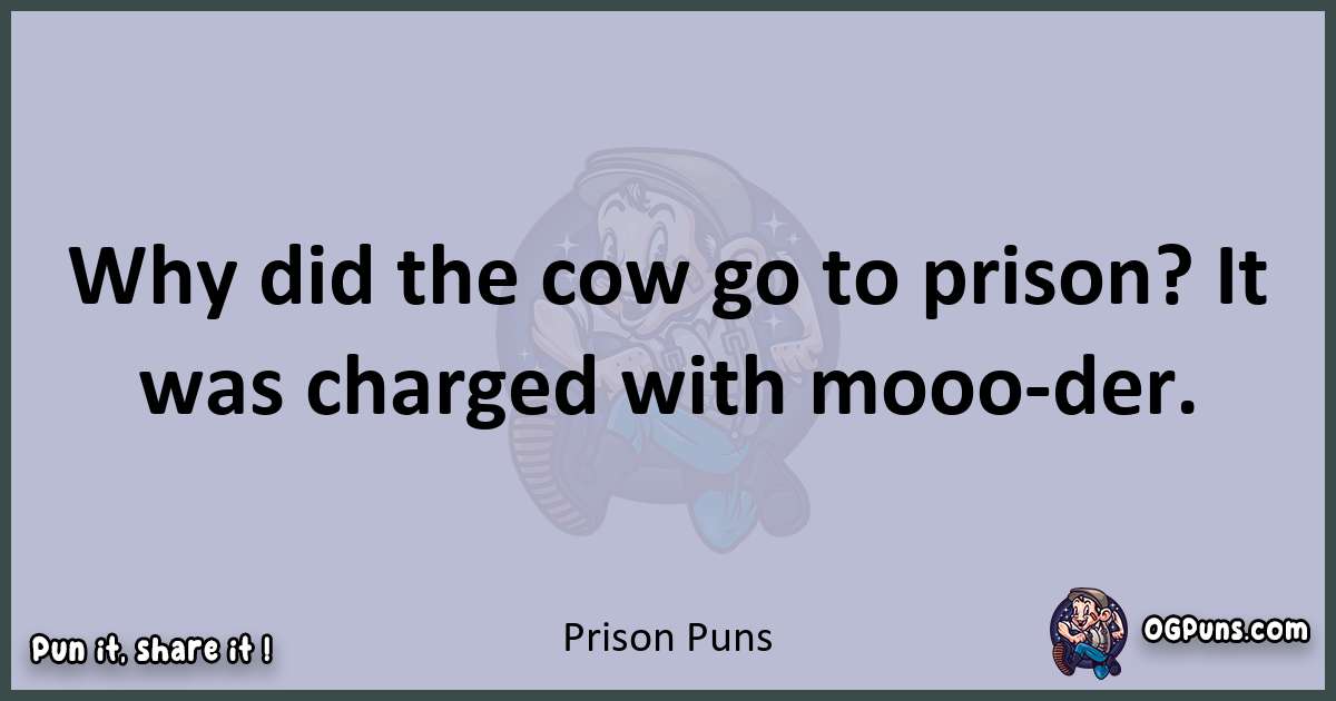 Textual pun with Prison puns