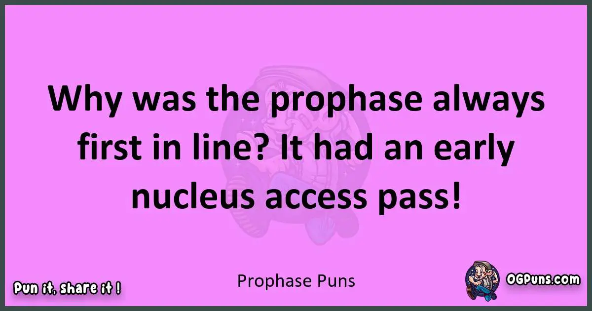 Prophase puns nice pun