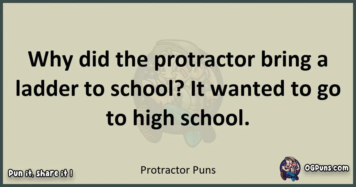 Protractor puns text wordplay