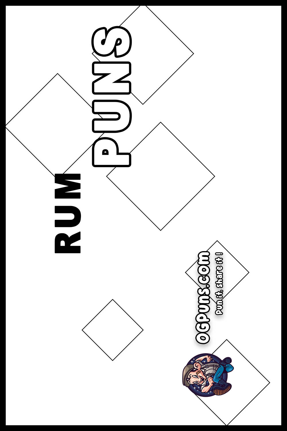Rum puns Pinterest Image