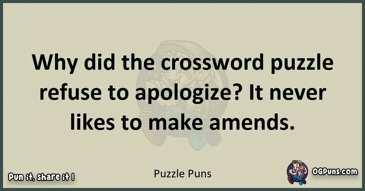Puzzle puns text wordplay